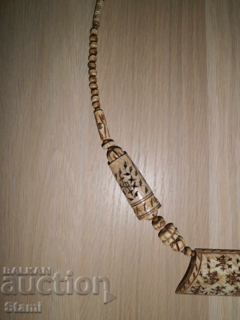 Grunge necklace of camel bone with price 65.00 BGN | € 33.23