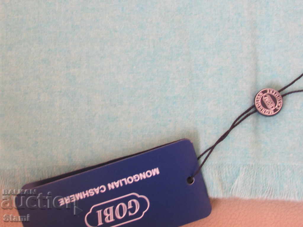 Eșarfă fină 100% cașmir, culoare mentă, Mongolia - 5 Eșarfă fină 100% cașmir, culoare mentă, Mongolia - 5