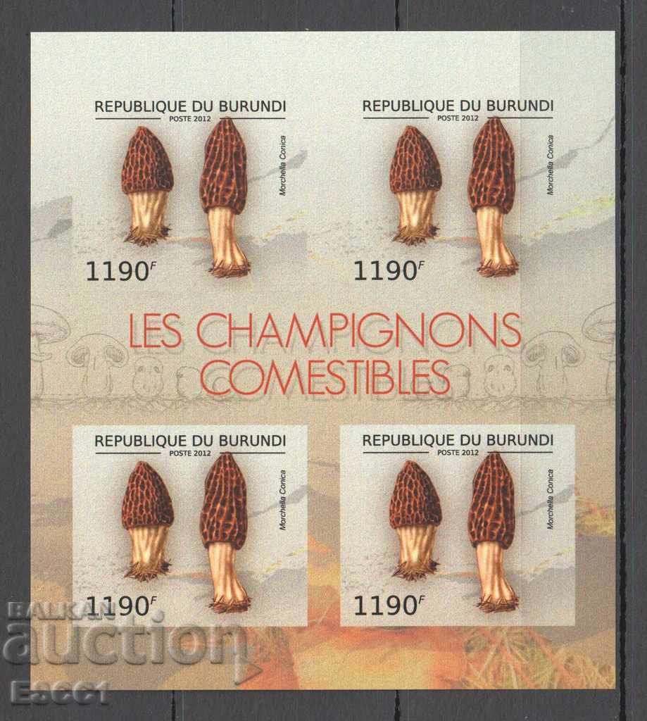 Pure blocuri neperforate Flora ciuperci 2012 din Burundi - 5 Pure blocuri neperforate Flora ciuperci 2012 din Burundi - 5