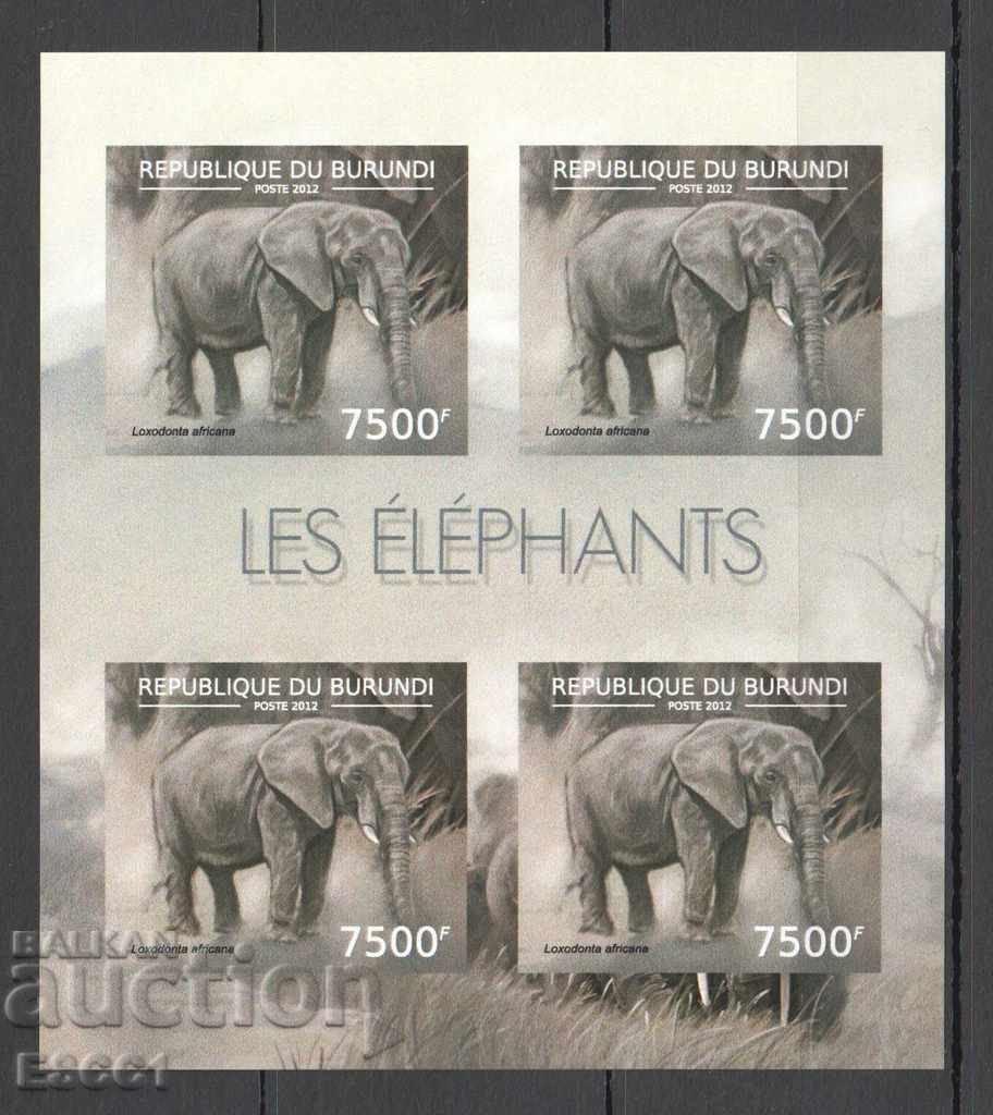 Pure blocks unperforated Fauna Elephants 2012 from Burundi with price 90.00 BGN | € 46.02 Pure blocks unperforated Fauna Elephants 2012 from Burundi with price 90.00 BGN | € 46.02