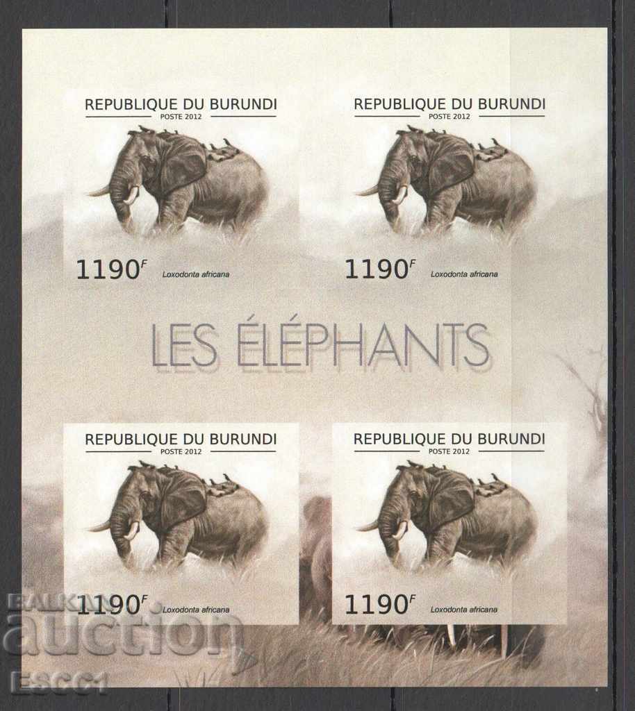 Delivery of Pure blocks unperforated Fauna Elephants 2012 from Burundi Delivery of Pure blocks unperforated Fauna Elephants 2012 from Burundi