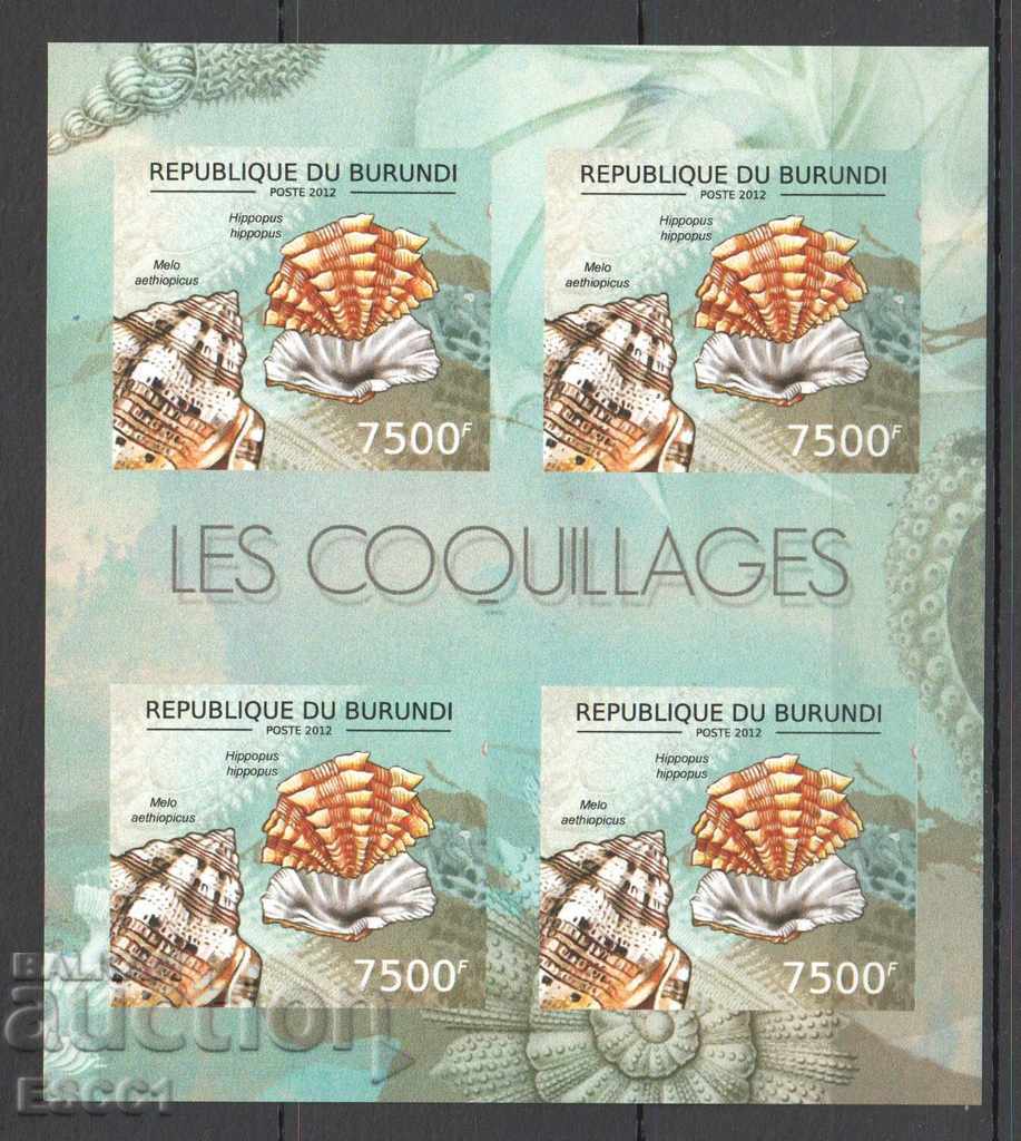 Pure Blocks Unperforated Fauna Shells 2012 from Burundi with price 90.00 BGN | € 46.02 Pure Blocks Unperforated Fauna Shells 2012 from Burundi with price 90.00 BGN | € 46.02