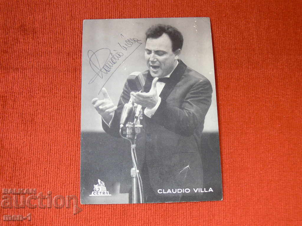 Program vechi - Claudio Villa cu autograf
