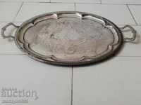Old metal tray, tray, plateau