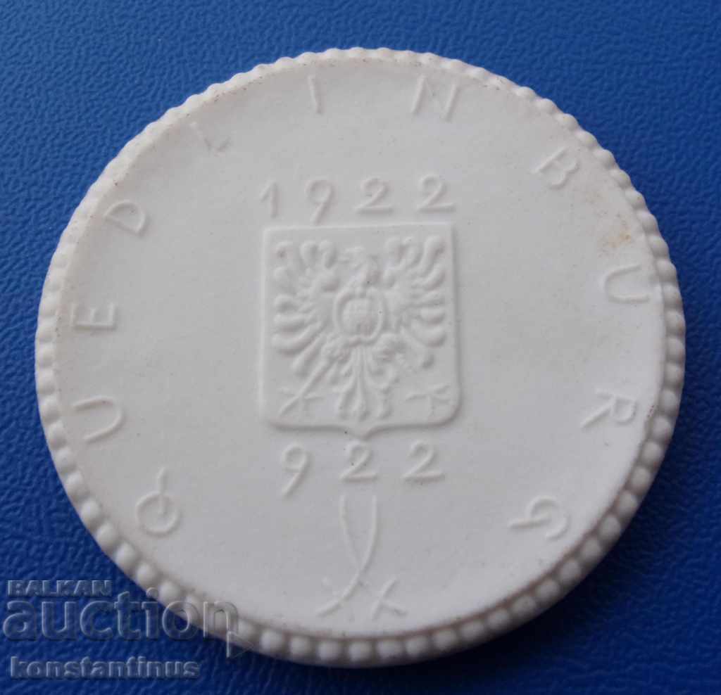 Germania Quedlinburg 10 Mar 1922 Monedă de porțelan Rare cu preț € 28.12 | 55.00 BGN