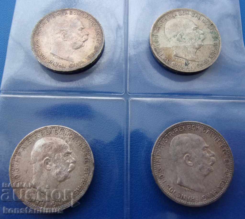 Austrograd 4 x 1 Krona 1916 UNC cu preț € 23.01 | 45.00 BGN