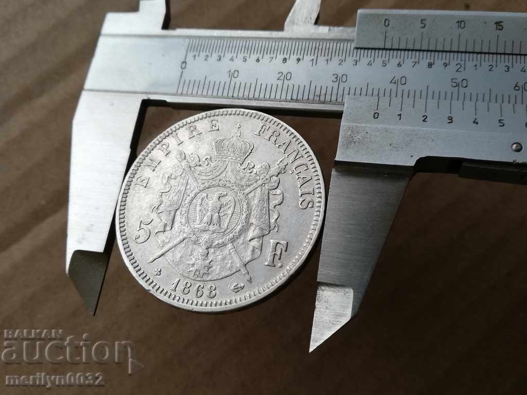 Delivery of Coin 5 francs of silver Delivery of Coin 5 francs of silver