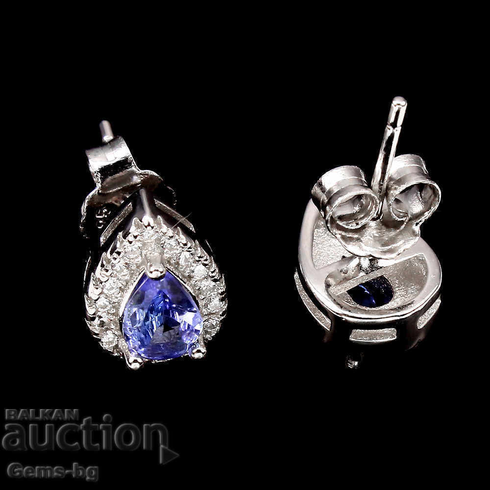 Ασημένιο σετ με τανζανίτη και ζιργκόν με τιμή 340.00 BGN | € 173.84