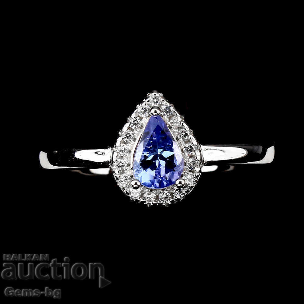 Δημοπρασία Ασημένιο σετ με τανζανίτη και ζιργκόν