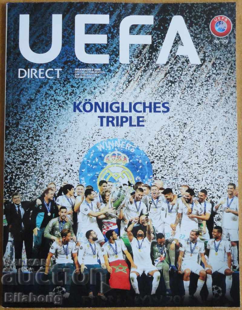 Официално списание на УЕФА - UEFA Direct, № 179/юли-авг 2018