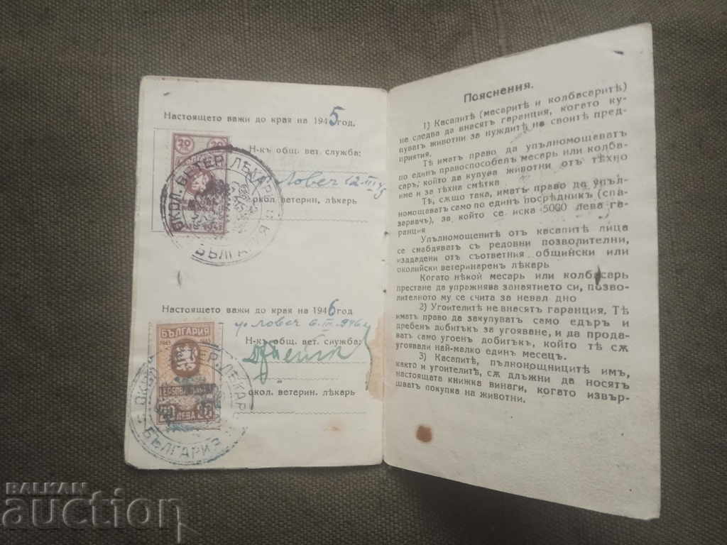 Auction Permissible - legal butcher 1940-46. Auction Permissible - legal butcher 1940-46.