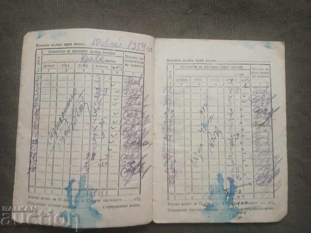 Booklet of the milk-producing village of Lissetz 1954 with price 5.00 BGN | € 2.56 Booklet of the milk-producing village of Lissetz 1954 with price 5.00 BGN | € 2.56