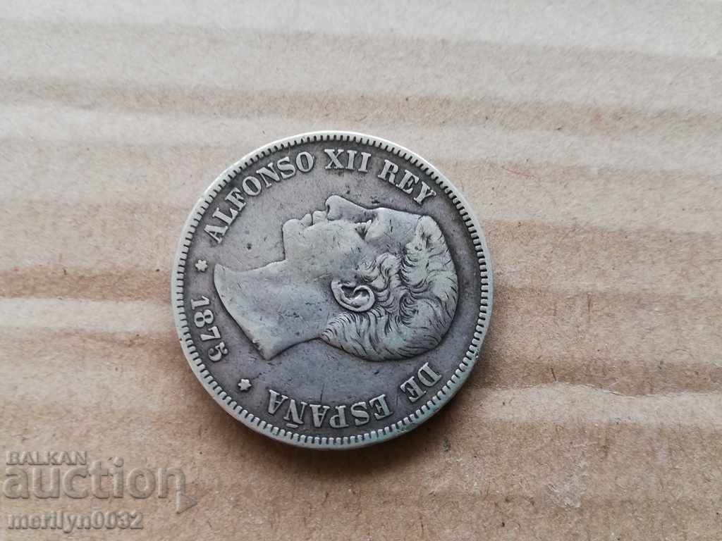 Coin 5 pesetas silver - 6