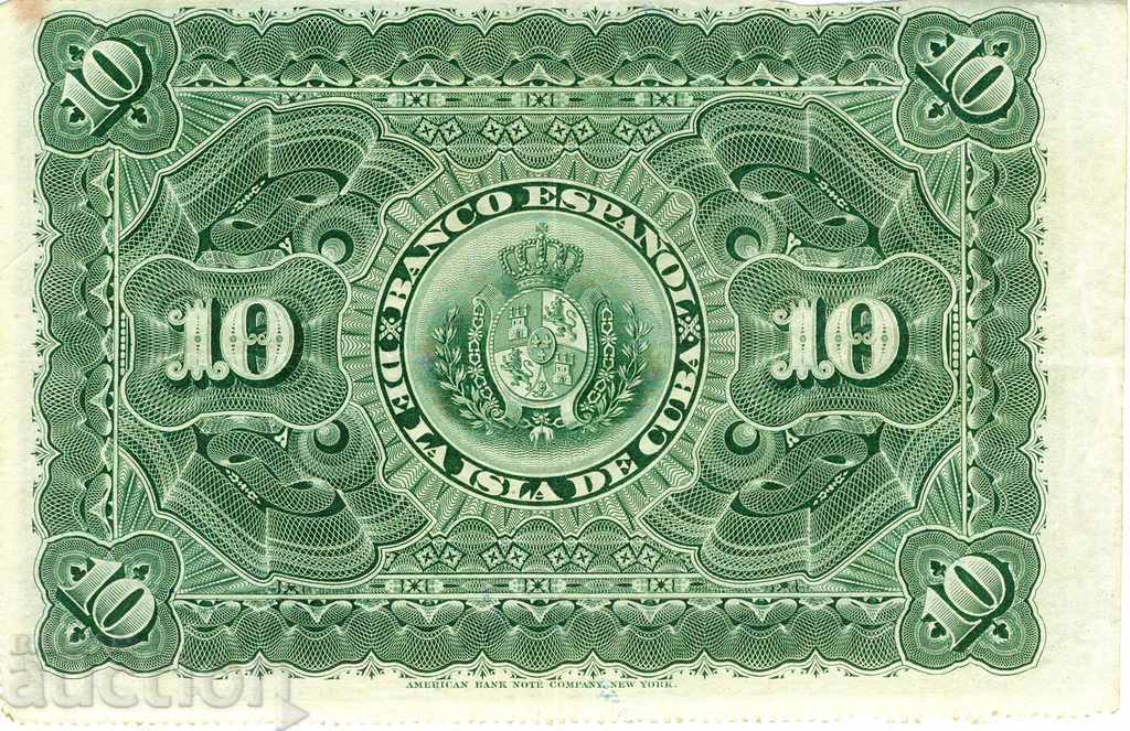 10 Pesos Cuba 1896 P-49a Colonial Age with price 27.00 BGN | € 13.80 10 Pesos Cuba 1896 P-49a Colonial Age with price 27.00 BGN | € 13.80