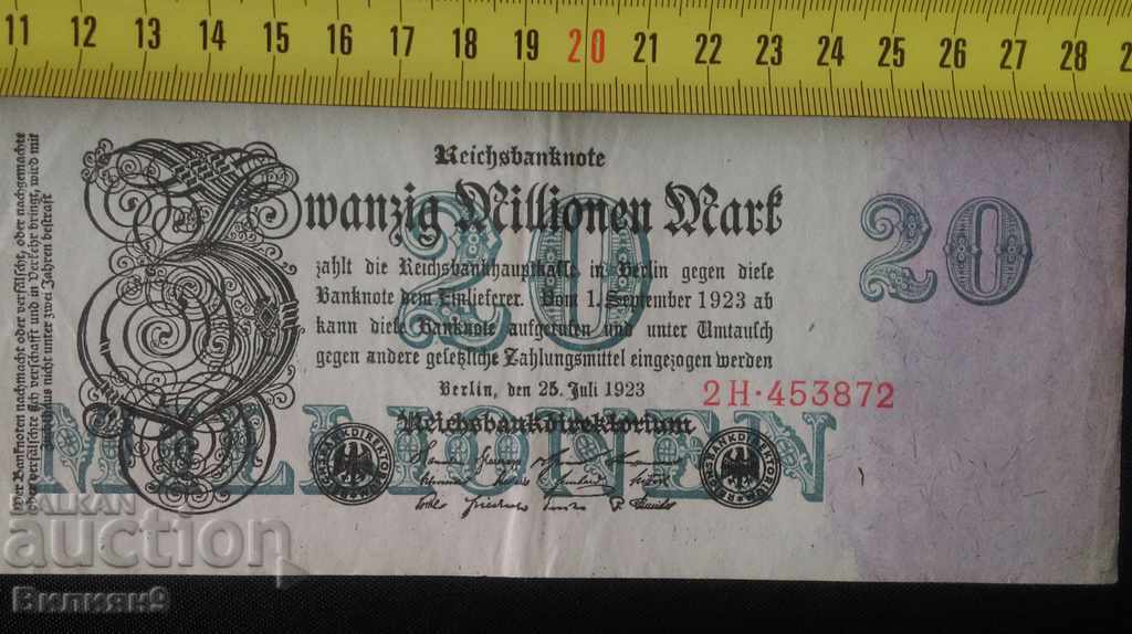 GERMANY 20 million marks 1923