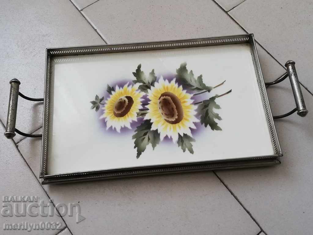 Old porcelain platter tray, plateau - 5 Old porcelain platter tray, plateau - 5