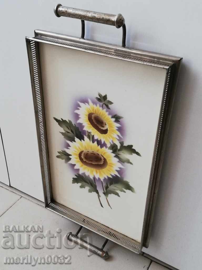 Old porcelain platter tray, plateau - 7 Old porcelain platter tray, plateau - 7