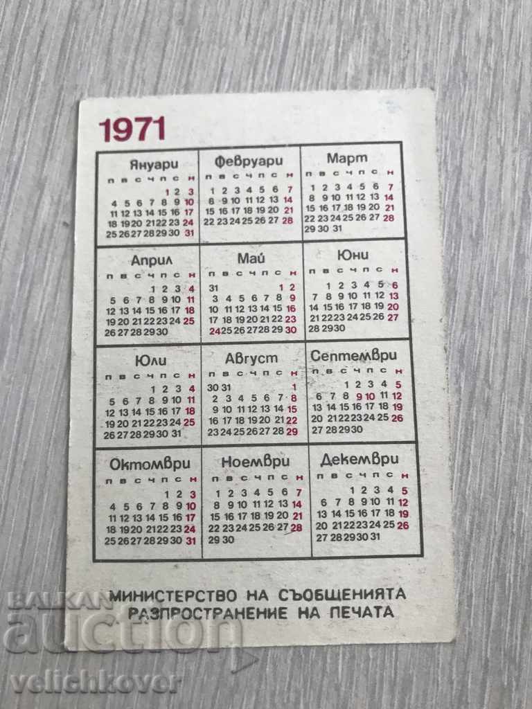 22995 Bulgaria calendar Month of Messages 1971г. with price 1.00 BGN | € 0.51 22995 Bulgaria calendar Month of Messages 1971г. with price 1.00 BGN | € 0.51