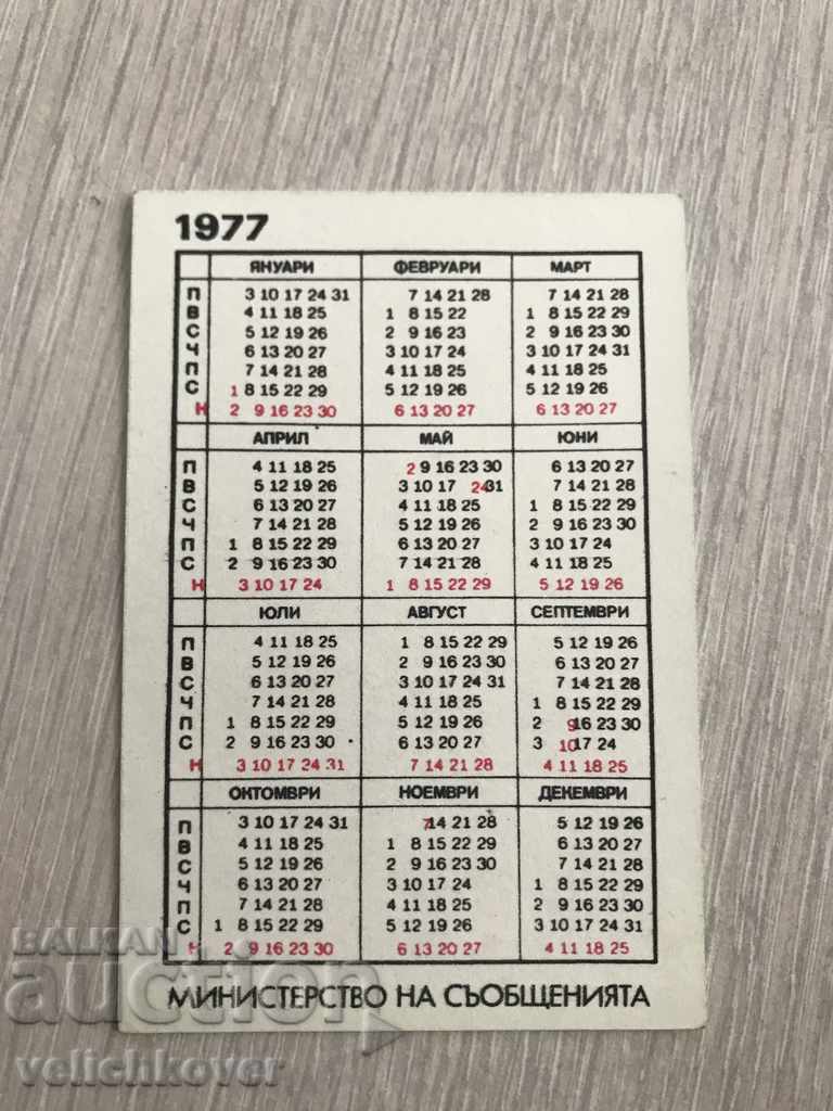 23012 Bulgaria calendar Month of Messages 1977г. with price 1.00 BGN | € 0.51