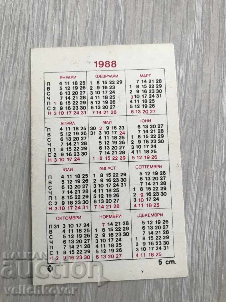 23030 Bulgaria calendar DSK Savings Bank 1988г. with price 2.00 BGN | € 1.02