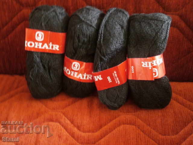 Black Turkish yarn MOHAIR 400 grams with price 19.00 BGN | € 9.71