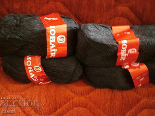 Black Turkish yarn MOHAIR 400 grams