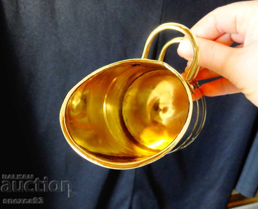 Delivery of Antique bronze wine jug 450 ml., gold plating