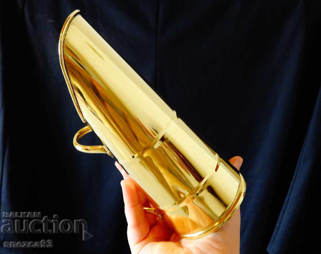 Antique bronze wine jug 450 ml., gold plating - 7