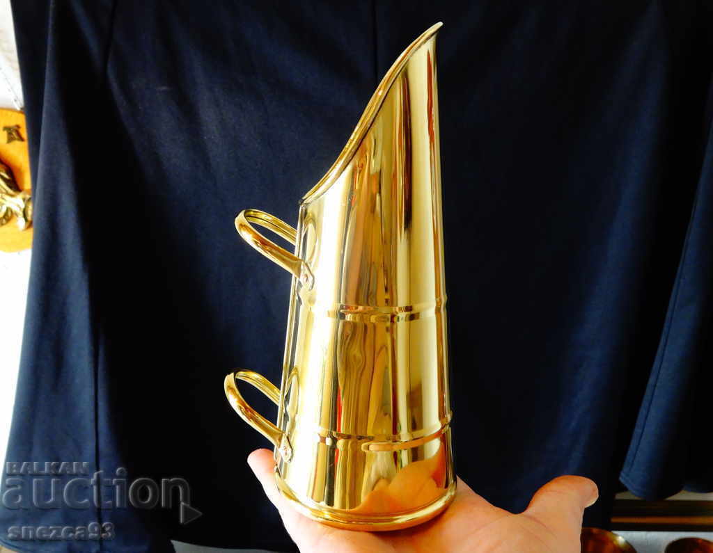 Antique bronze wine jug 450 ml., gold plating