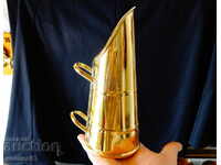 Αρχαία μπρούτζινη κανάτα κρασιού 450 ml, επιχρυσωμένη