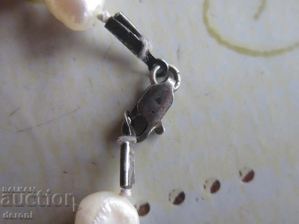 Δημοπρασία Κολιέ από φυσικό μαργαριτάρι κολιέ ασήμι 925