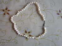 Necklace of natural pearls necklace silver 925