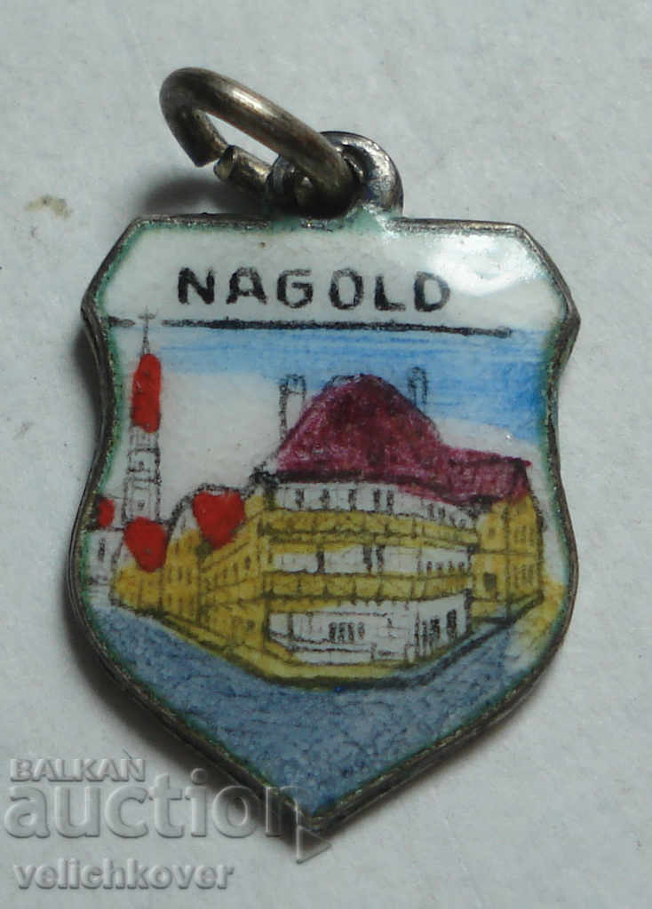 23444 Γερμανία υπογράφουν οικόσημο πόλη Nagold δείγμα ασήμι 800