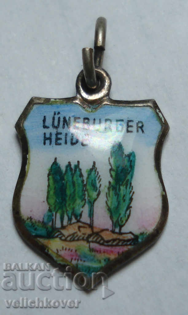 23445 Germany sign coat of arms city Luneburger Heide silver sample