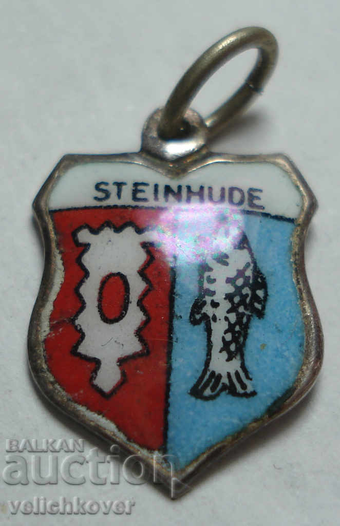 23446 Germany sign coat of arms city Steinhude silver sample 800