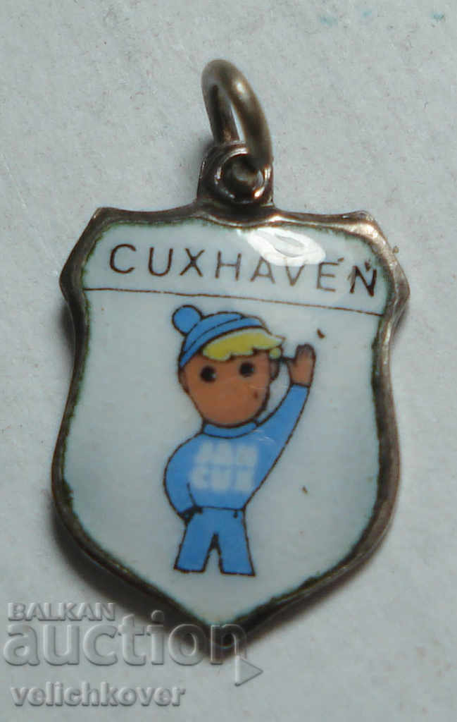 23447 Германия знак герб град Cuxhaven сребро проба 800