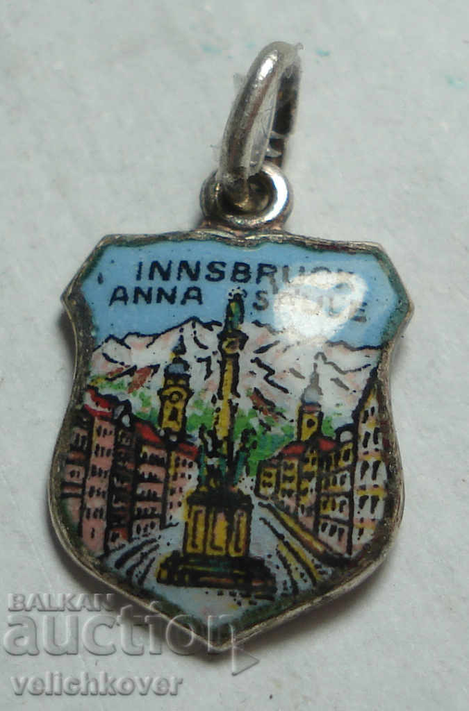 23448 Αυστρία υπογράφουν οικόσημο πόλη Ίνσμπρουκ ασημένια