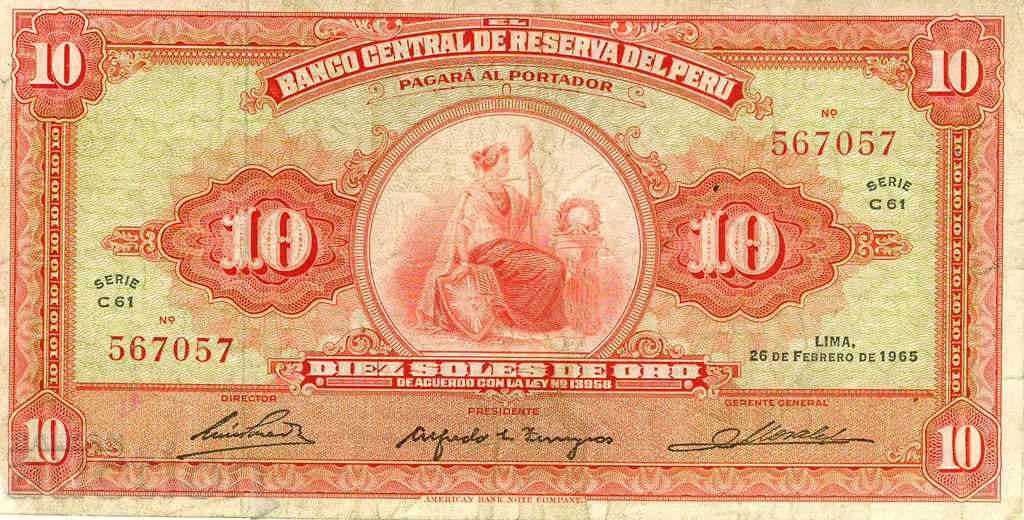 10 солес Перу 1965