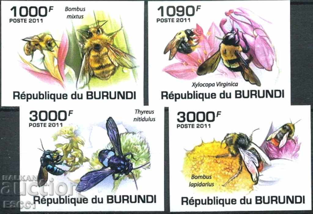 Pure Brands Unperforated Fauna Bees 2011 from Burundi