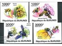 Pure Brands Unperforated Fauna Bees 2011 from Burundi