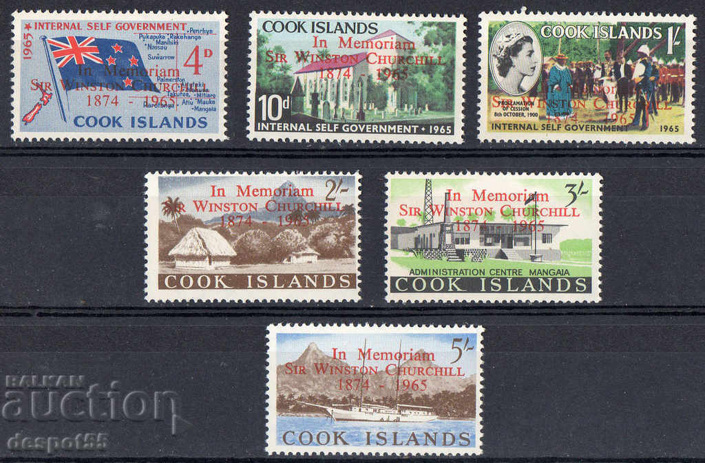 1966. Cook Islands. In Memory of W. Churchill (1874-1965). Nadp.