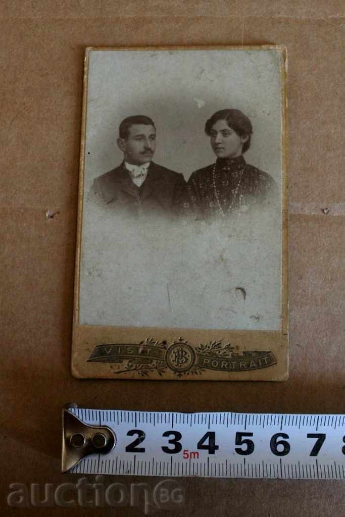 CARTON FOTO ANTIC FAMILIE VECHI 1905