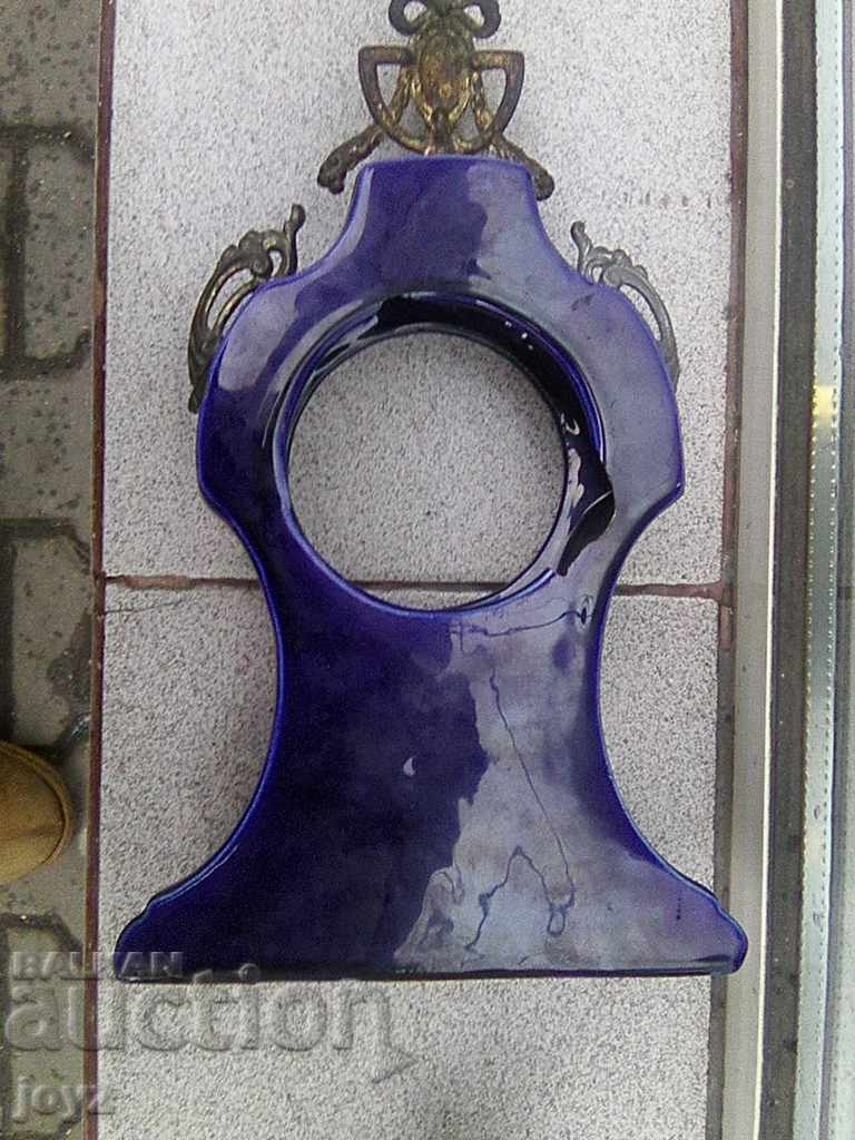 PORCELAIN SET for a CLOCK with TWO CANDLES 1900-1940 - 6 PORCELAIN SET for a CLOCK with TWO CANDLES 1900-1940 - 6