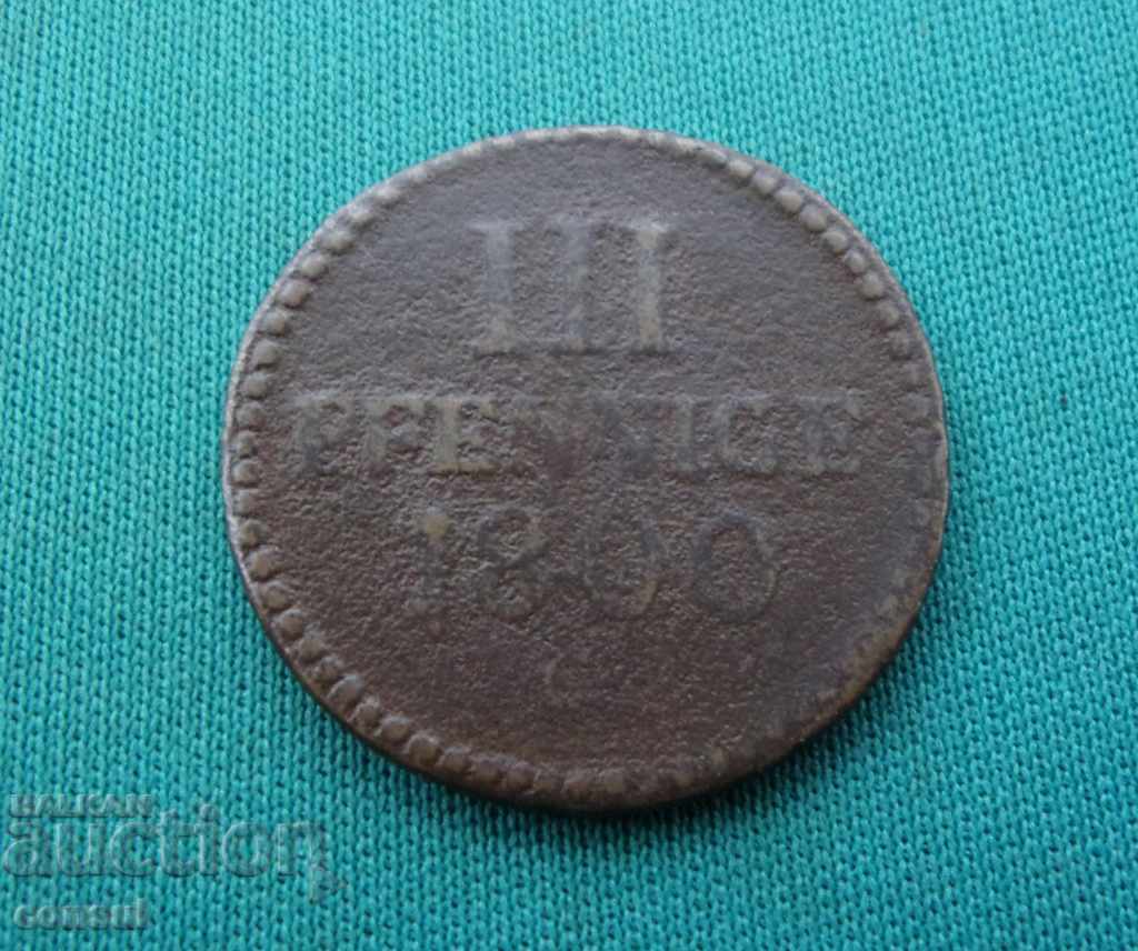 Γερμανία Σαξονία 3 Pennig 1800 C Σπάνιο νόμισμα