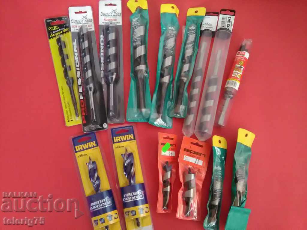 Auction Quality Drills / Wood Drills-Bosch, Heller, C.K., DeWalt Auction Quality Drills / Wood Drills-Bosch, Heller, C.K., DeWalt