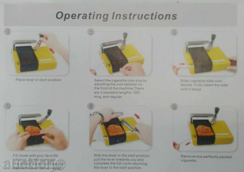 Delivery of Manual piston filling machine for cigarettes - 1 Delivery of Manual piston filling machine for cigarettes - 1