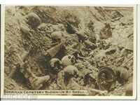 Old card, exploded German mass grave