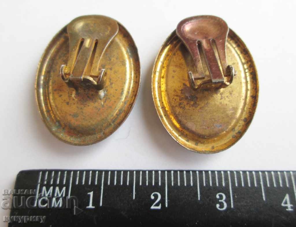 Auction Beautiful old earrings with a gemstone stone engraved stone Hematite Auction Beautiful old earrings with a gemstone stone engraved stone Hematite