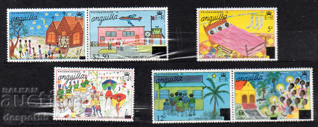 1977. Anguilla. Crăciun - desene pentru copii.
