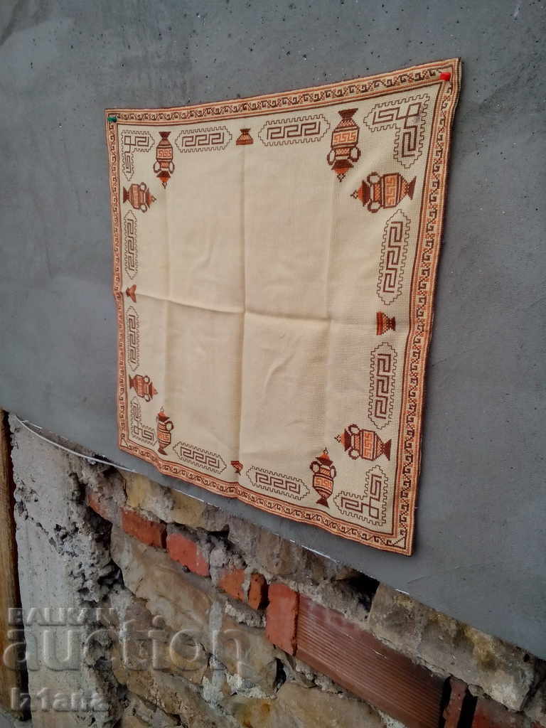 Delivery of Old embroidered tablecloth